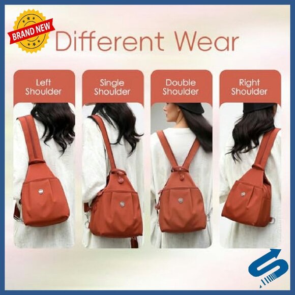 Convertible Oxford Backpack Crossbody Bag for Commuting Travel main image 4